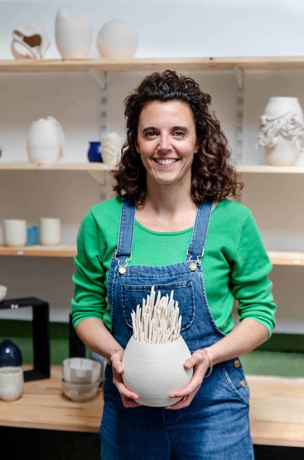 Photo Aurélie Waquet dans l'atelier 23 aux ateliers de la Tannerie Lagny sur Marne